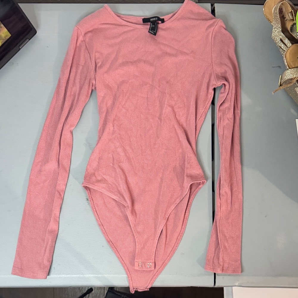 Forever 21 pink Ribbed Bodysuit